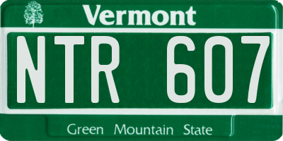 VT license plate NTR607