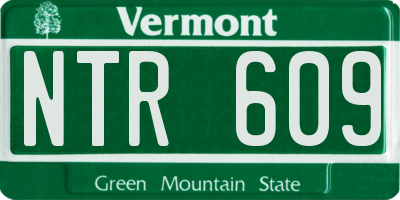 VT license plate NTR609
