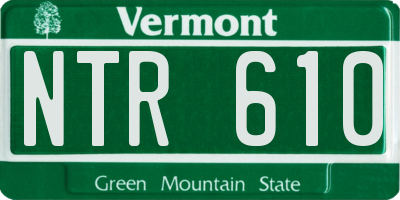 VT license plate NTR610