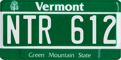 VT license plate NTR612