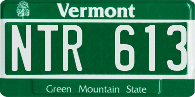 VT license plate NTR613