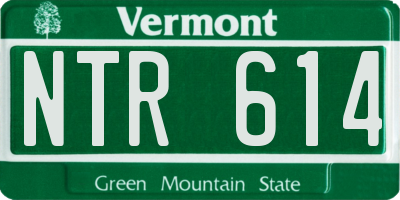 VT license plate NTR614