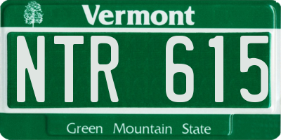 VT license plate NTR615