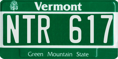 VT license plate NTR617