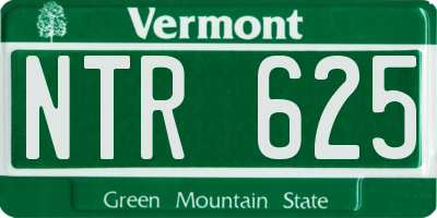 VT license plate NTR625