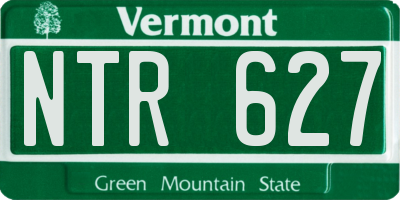 VT license plate NTR627