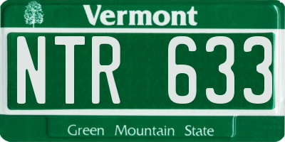VT license plate NTR633