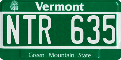 VT license plate NTR635