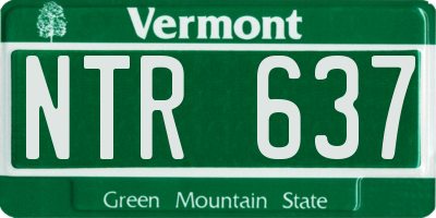 VT license plate NTR637