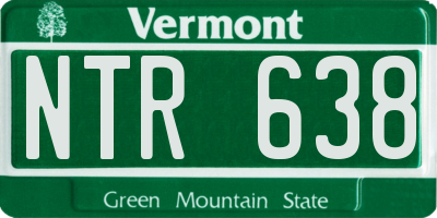 VT license plate NTR638