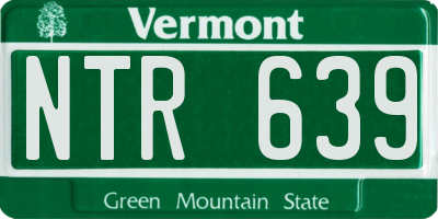 VT license plate NTR639