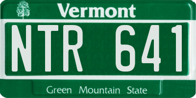 VT license plate NTR641