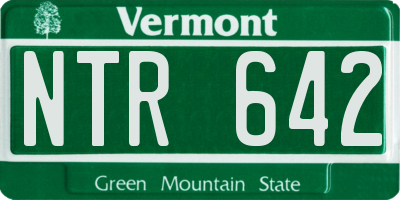 VT license plate NTR642