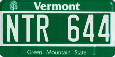 VT license plate NTR644