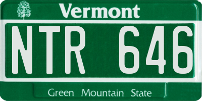 VT license plate NTR646