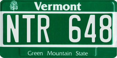 VT license plate NTR648