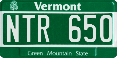 VT license plate NTR650