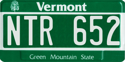 VT license plate NTR652