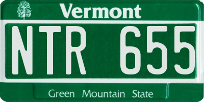 VT license plate NTR655