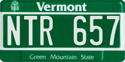 VT license plate NTR657