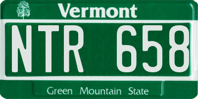 VT license plate NTR658