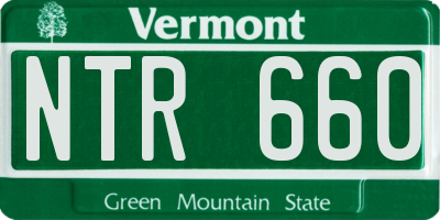 VT license plate NTR660