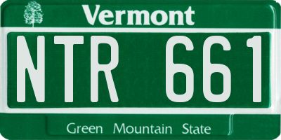 VT license plate NTR661