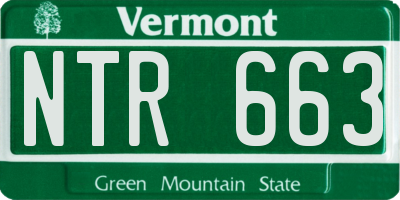 VT license plate NTR663
