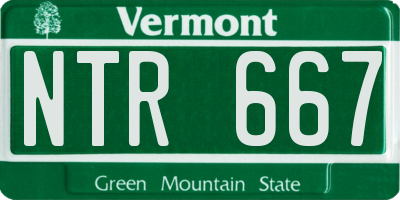 VT license plate NTR667