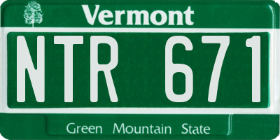 VT license plate NTR671