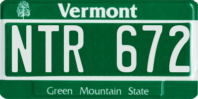 VT license plate NTR672