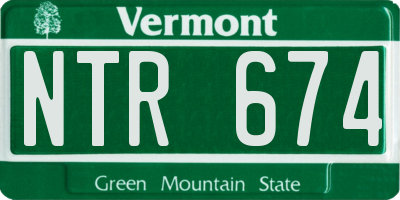 VT license plate NTR674