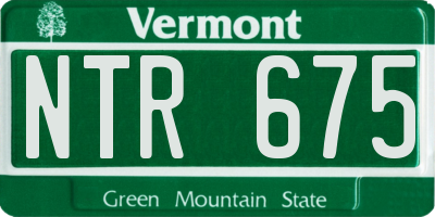 VT license plate NTR675