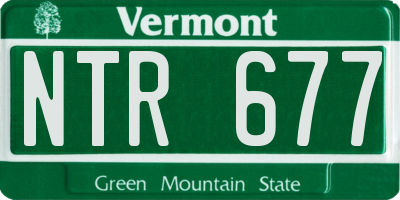 VT license plate NTR677