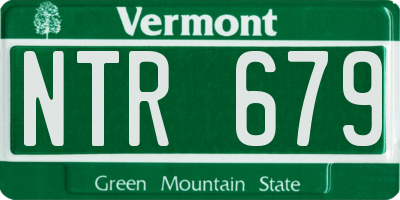 VT license plate NTR679