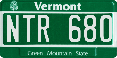 VT license plate NTR680