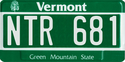 VT license plate NTR681