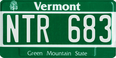 VT license plate NTR683