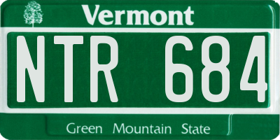 VT license plate NTR684