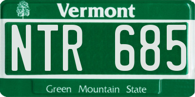 VT license plate NTR685