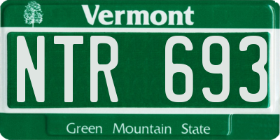 VT license plate NTR693