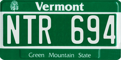 VT license plate NTR694