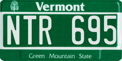 VT license plate NTR695