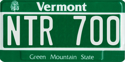 VT license plate NTR700