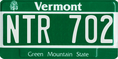 VT license plate NTR702