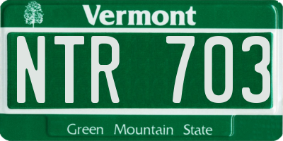 VT license plate NTR703