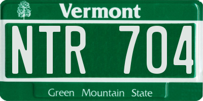 VT license plate NTR704