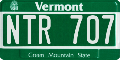 VT license plate NTR707