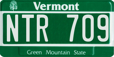 VT license plate NTR709