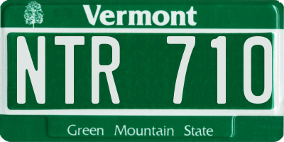 VT license plate NTR710